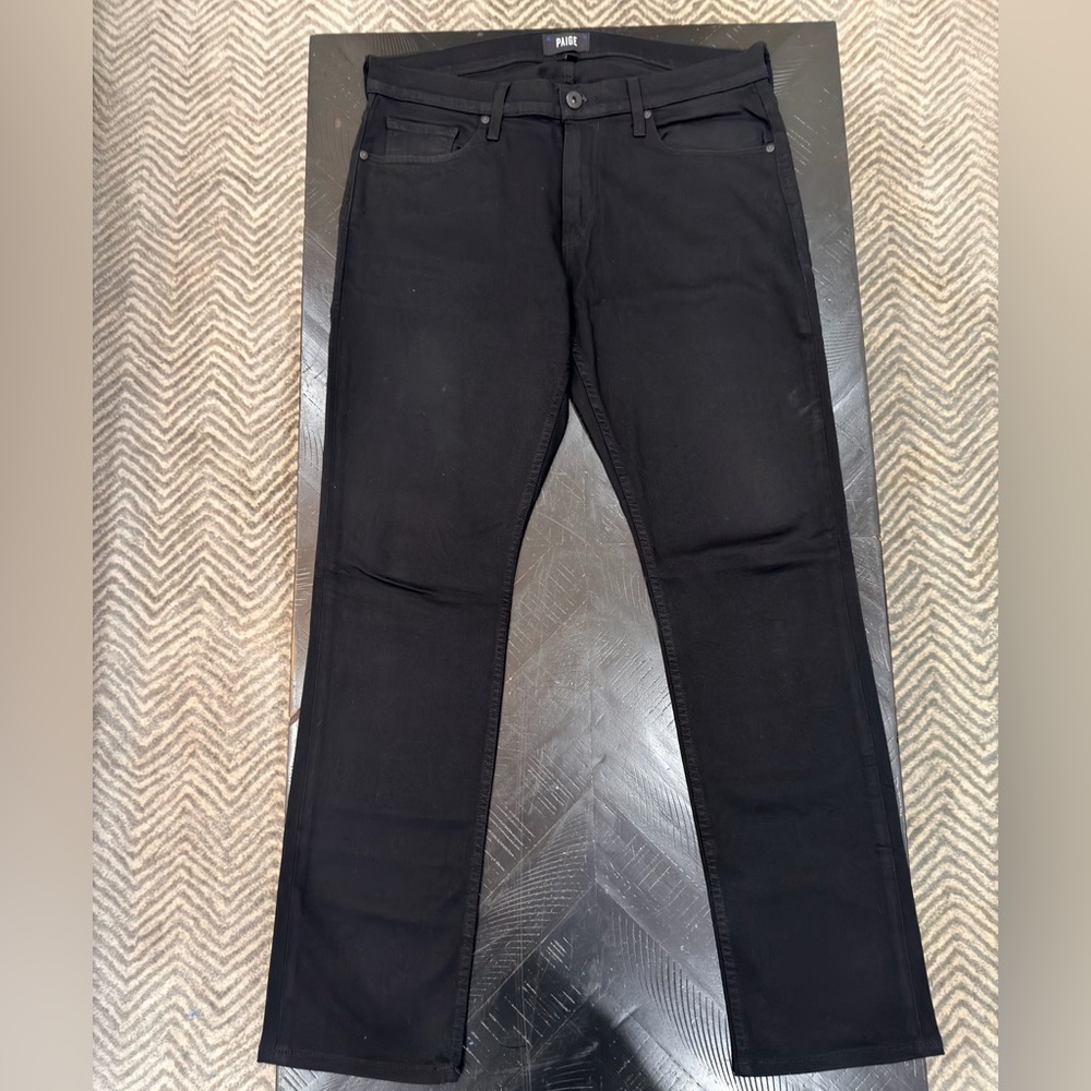 PAIGE Men's Jet Black Straight Jeans. NWOT!